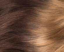 Load image into Gallery viewer, Medium Brown to light blonde Ombre Clip-in hair extensions