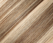 Load image into Gallery viewer, Light Brown/Bleach Blonde Highlights #8/613 Deluxe Clip-in hair extensions