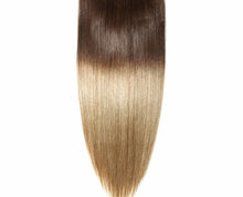Load image into Gallery viewer, Medium Brown/Golden Blonde Ombre Clip-in hair extensions