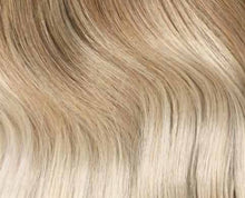 Load image into Gallery viewer, Ash Brown/Platinum Blonde Ombre Clip-in hair extensions