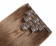 Load image into Gallery viewer, Medium Brown #6 Deluxe Clip-in hair extensions