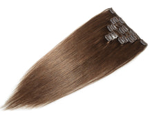 Load image into Gallery viewer, Medium Brown #6 Deluxe Clip-in hair extensions
