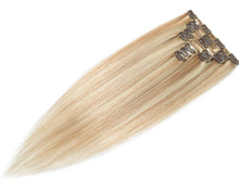 Load image into Gallery viewer, Ash Blonde Highlight #18/613 Deluxe Clip-in hair extensions
