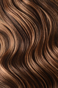 Chocolate Brown/Auburn highlight Deluxe Clip-in hair extensions